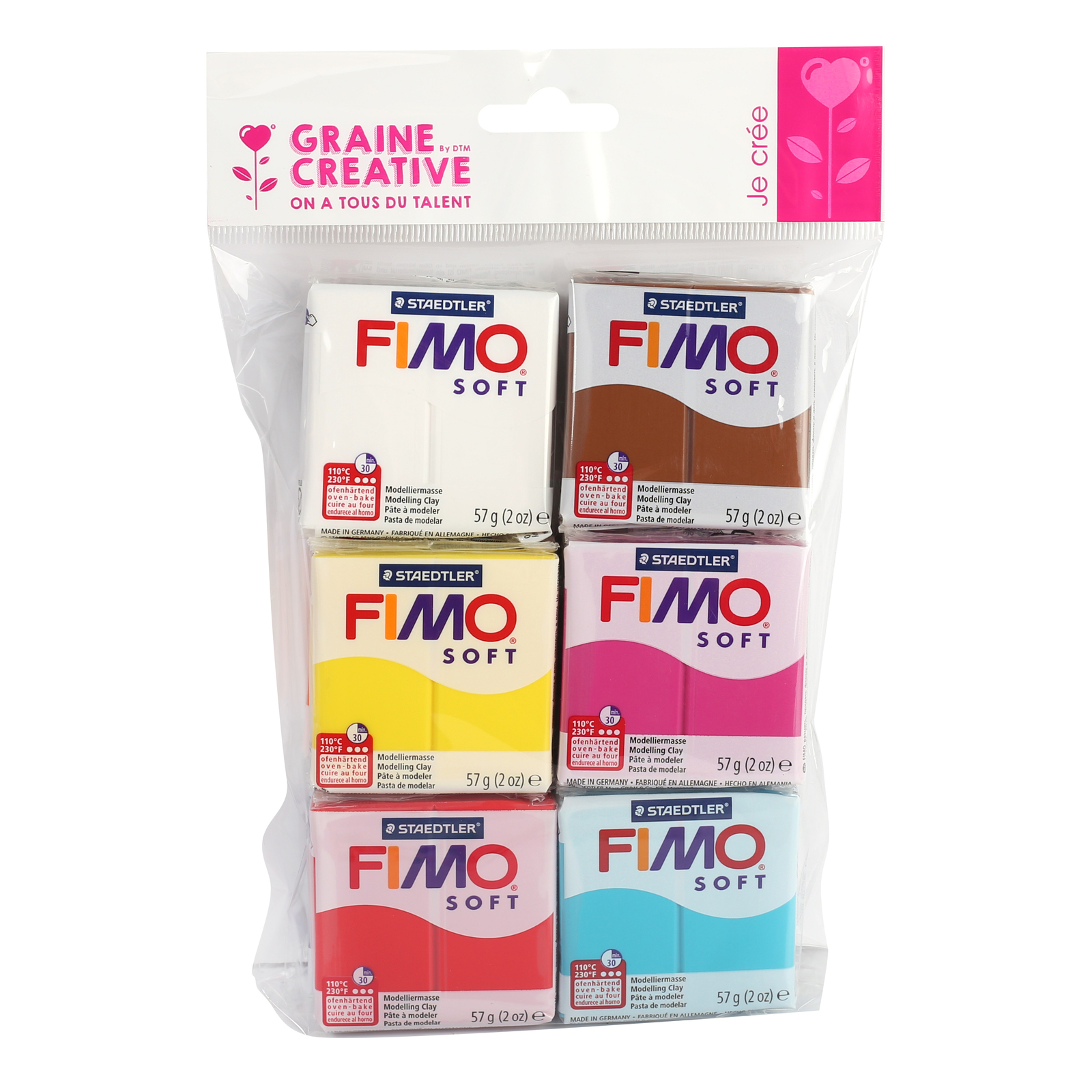 FIMO Pâte à cuire Fimo Soft de 57 g coloris Blanc